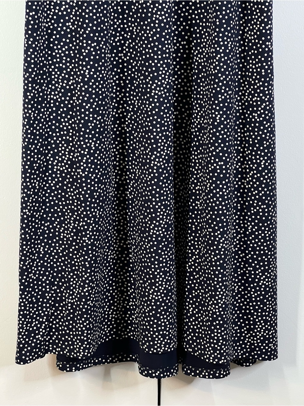 J. Jill M Navy White Polka Dot Sleeveless Midi Dress Women’s A-Line Keyhole Back - Picture 6 of 9
